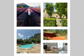 superbe appartement en résidence avec piscine dans le Luberon au pied du colorado provencal